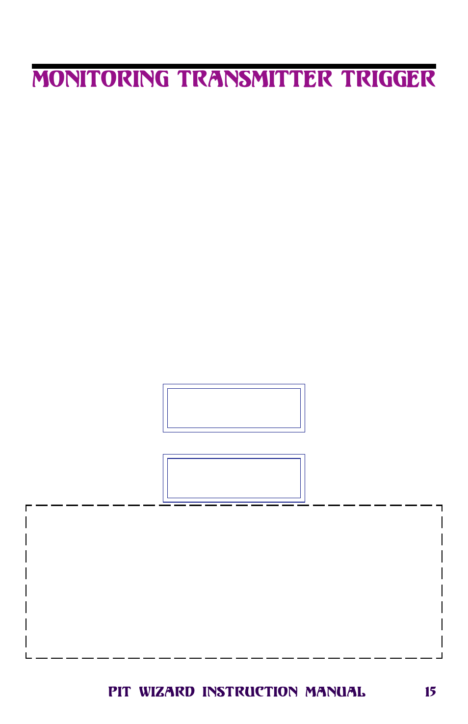 Monitoring transmitter trigger | Novak Pit Wizard User Manual | Page 15 / 34