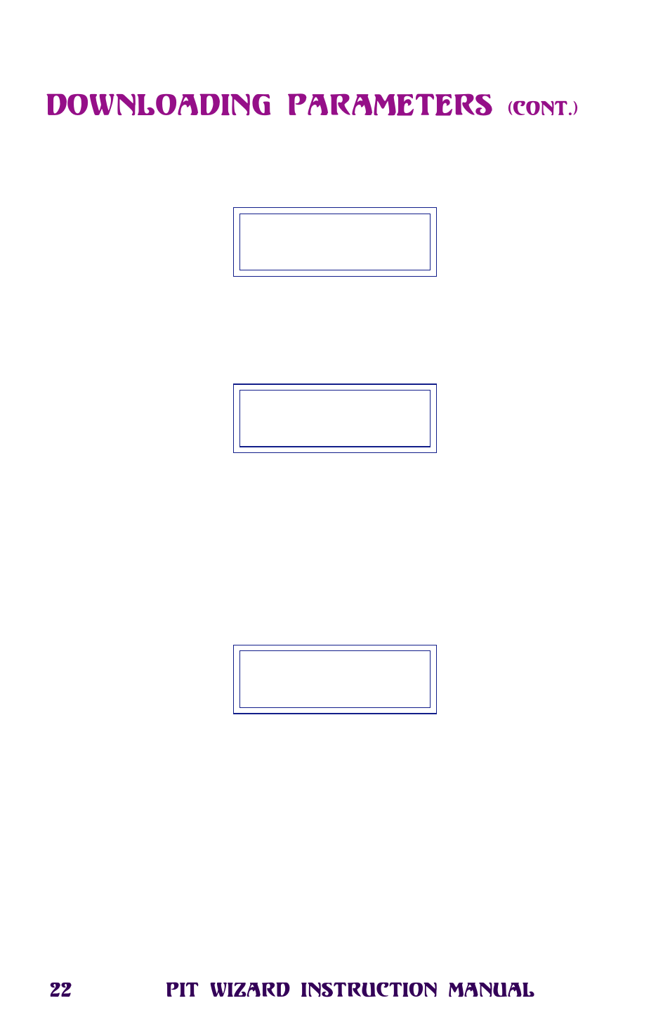 Downloading parameters | Novak Pit Wizard User Manual | Page 22 / 34