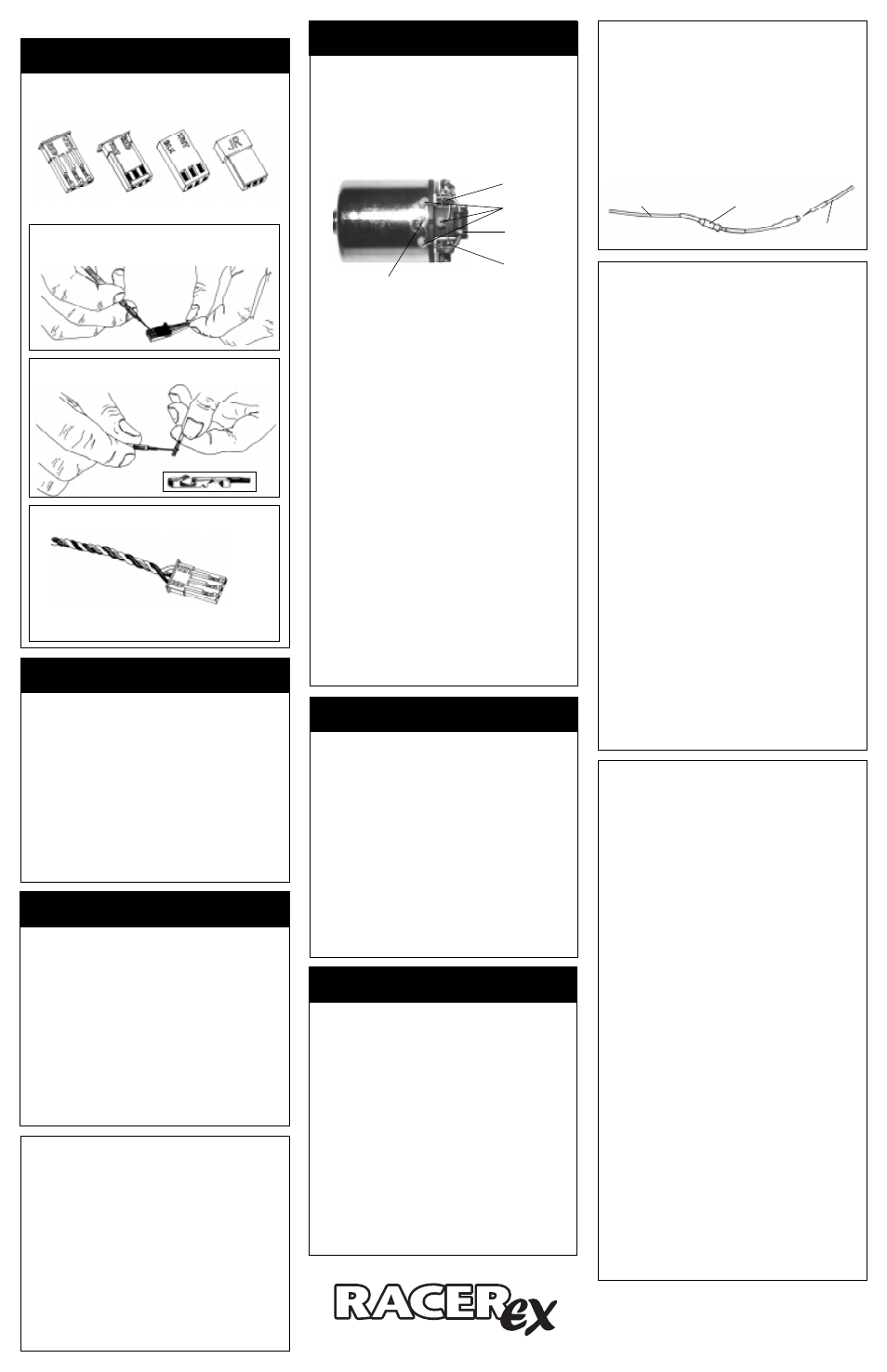 Step 5, Step 1, Step 4 | Step 3, Step 2, Step 6, Detailed instructions | Novak Racer EX (1655) User Manual | Page 2 / 2