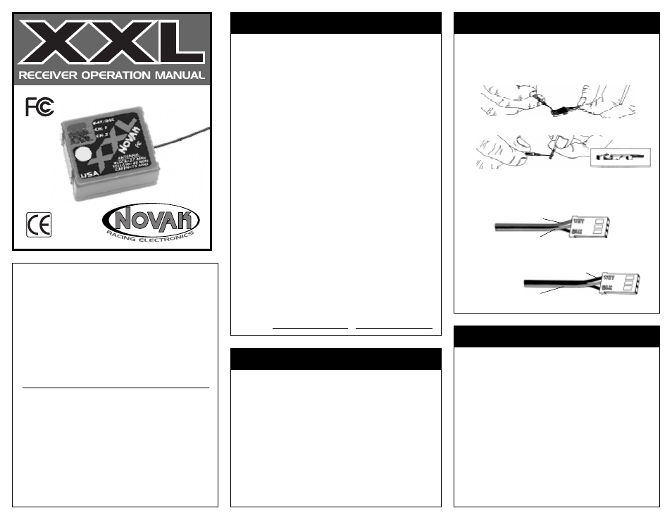 Novak XXL FM Receiver User Manual | 2 pages