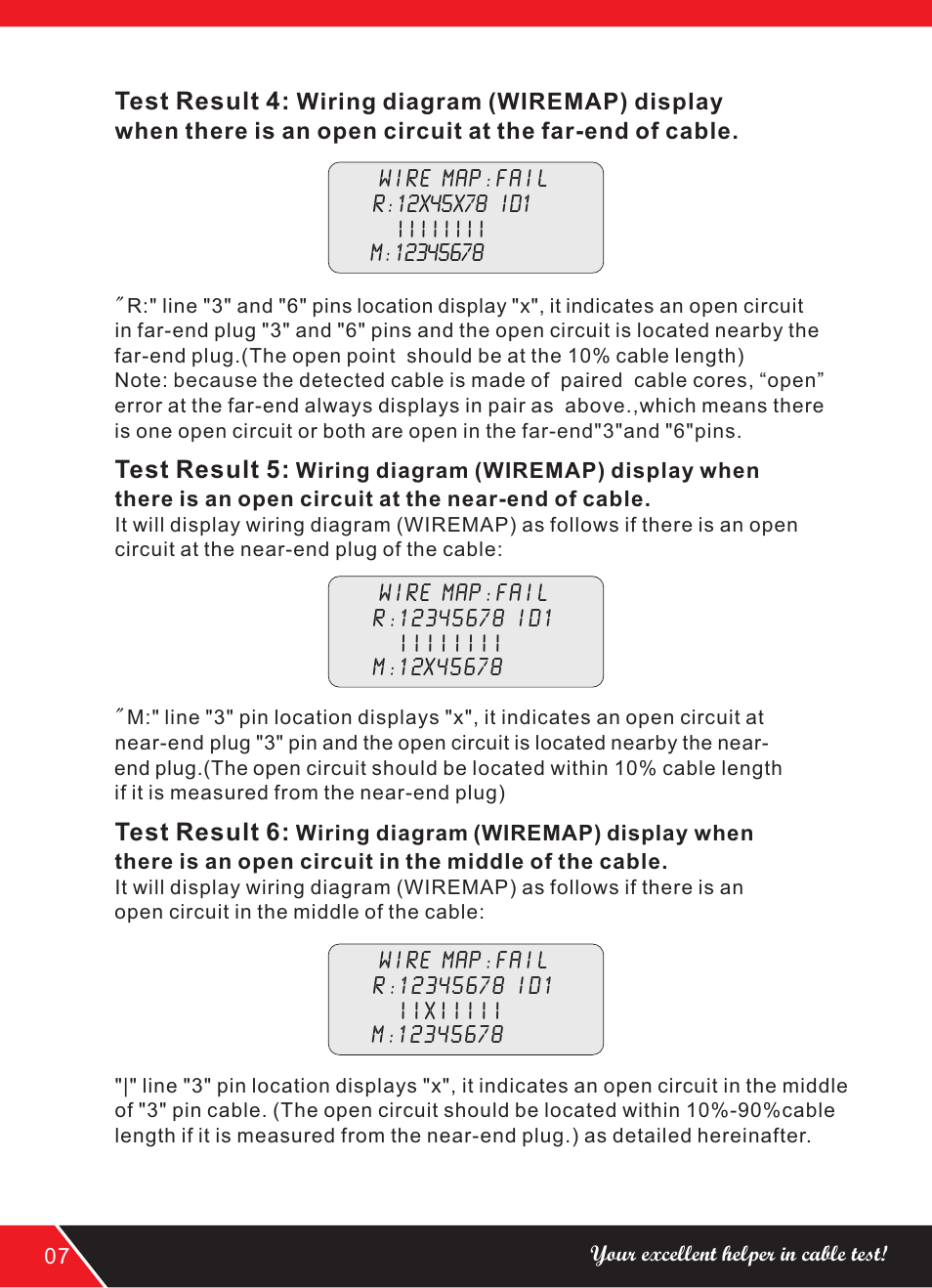 页 10, Test result 4, Test result 5 | Test result 6 | NOYAFA NF-308 User Manual | Page 10 / 16