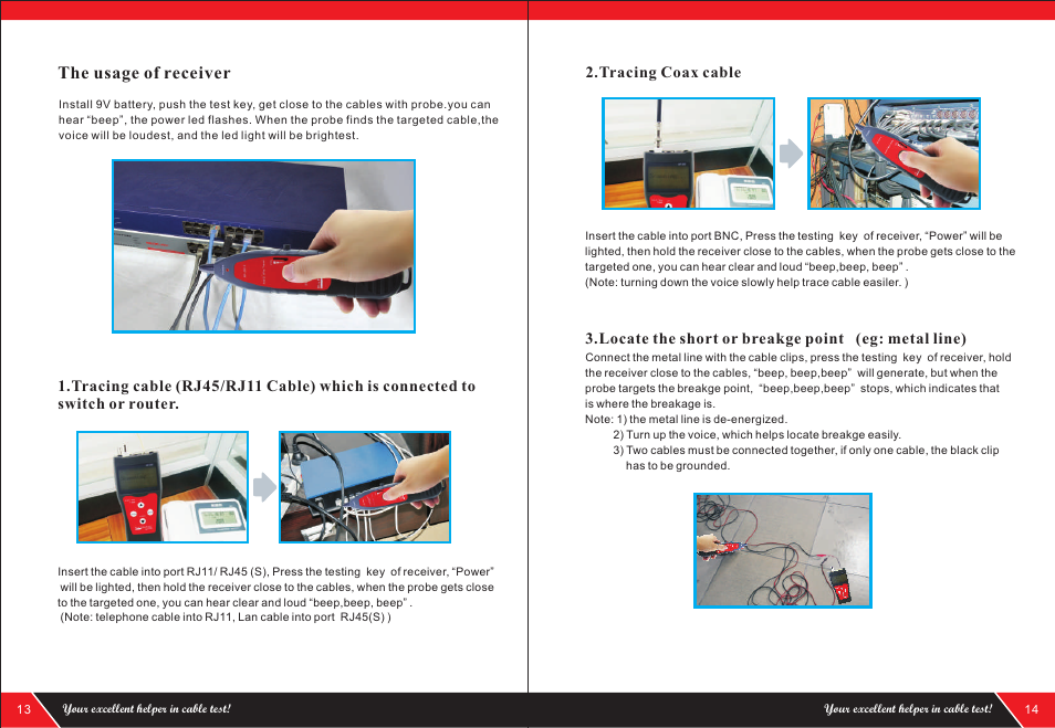 The usage of receiver | NOYAFA NF-300 User Manual | Page 9 / 12