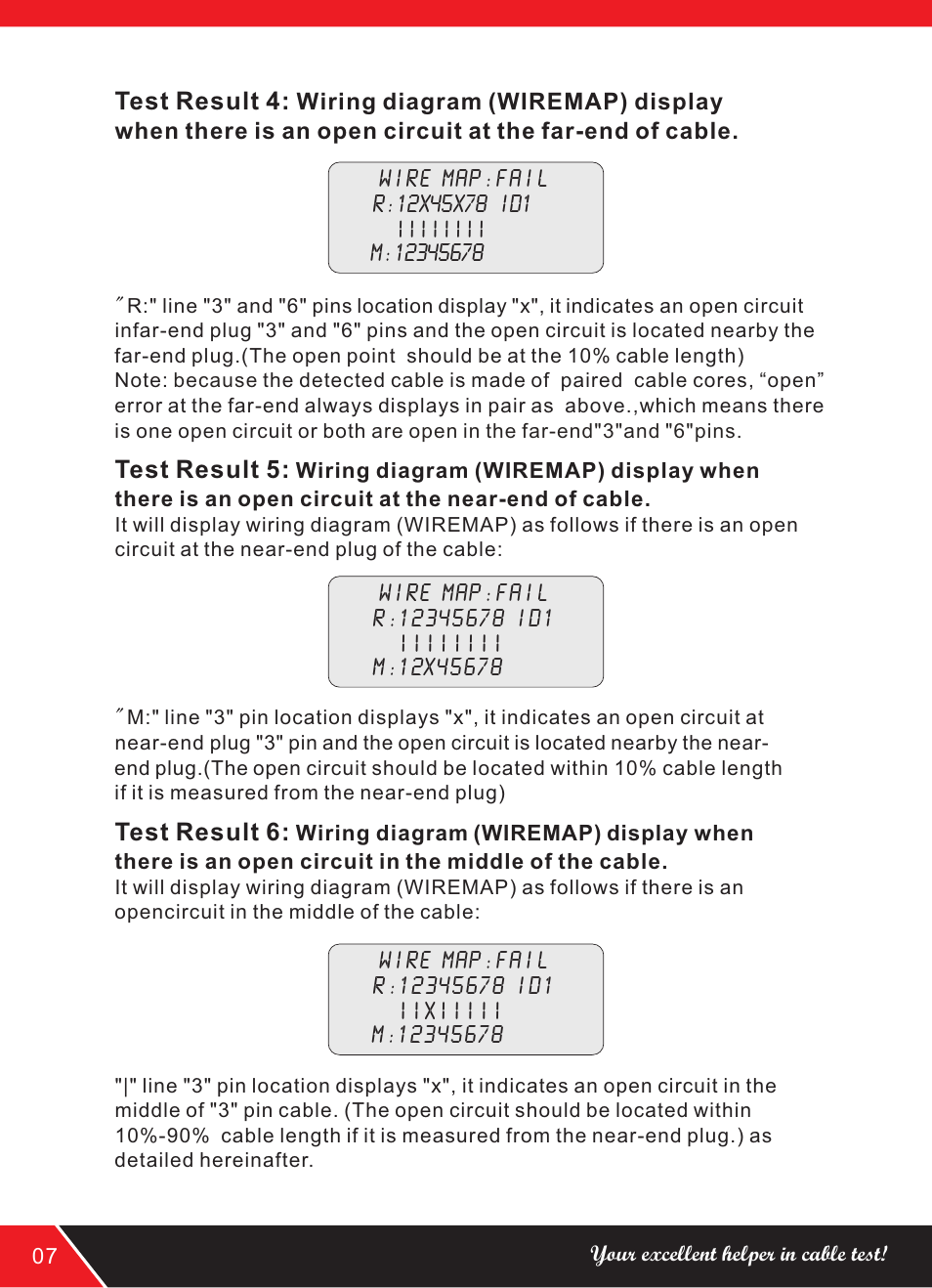 页 10, Test result 4, Test result 5 | Test result 6 | NOYAFA NF-388 User Manual | Page 10 / 16