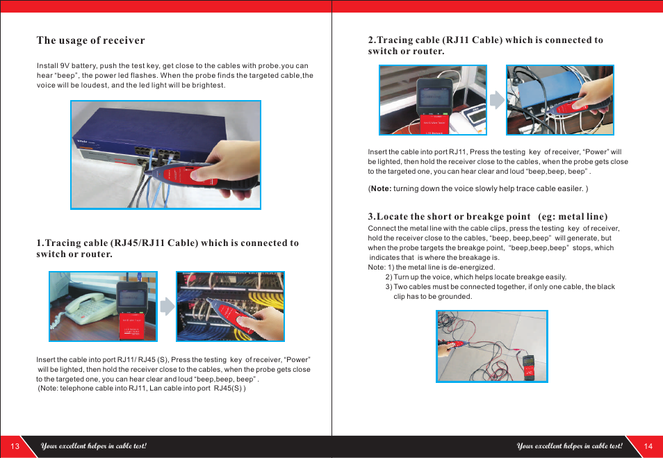 The usage of receiver | NOYAFA NF-8200 User Manual | Page 9 / 12