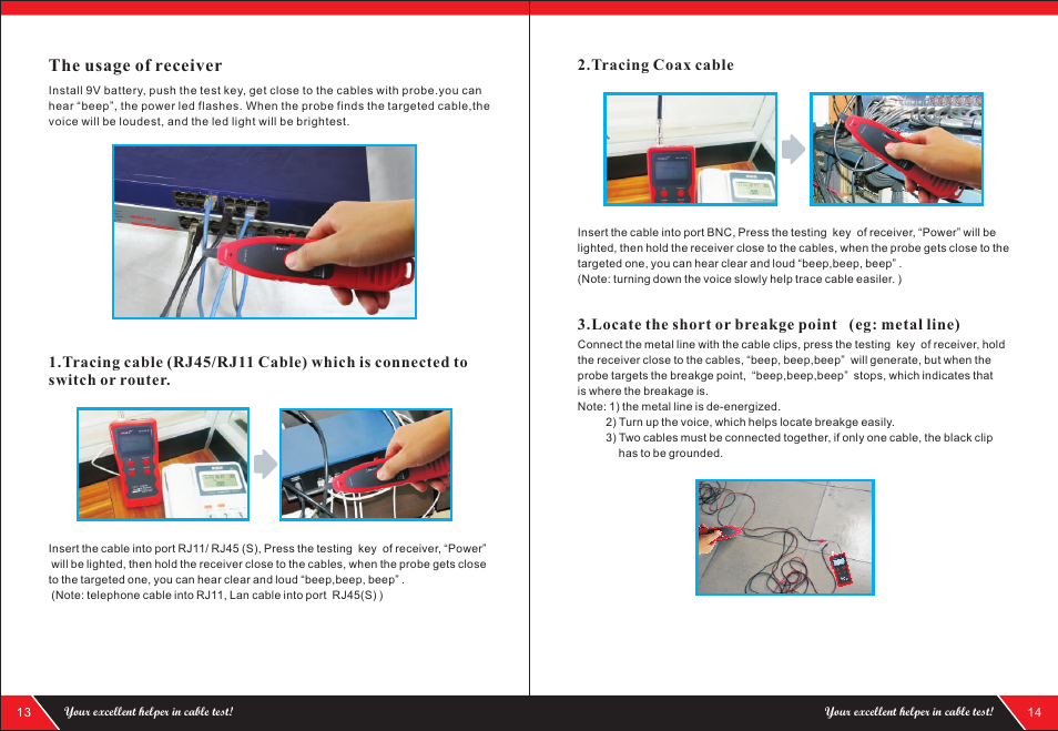 The usage of receiver | NOYAFA NF-868A User Manual | Page 9 / 12