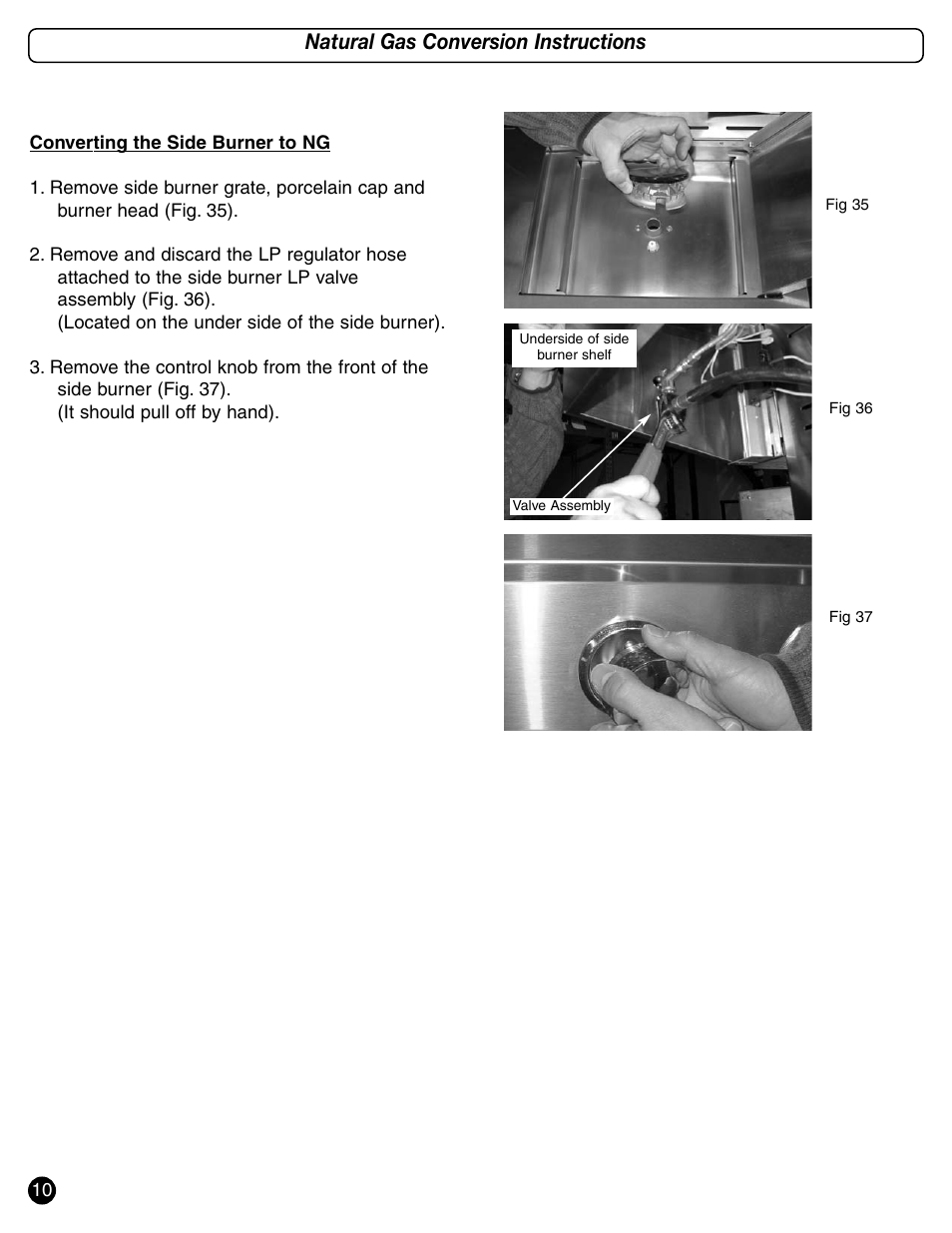 Natural gas conversion instructions | Coleman 8200 Series User Manual | Page 10 / 16