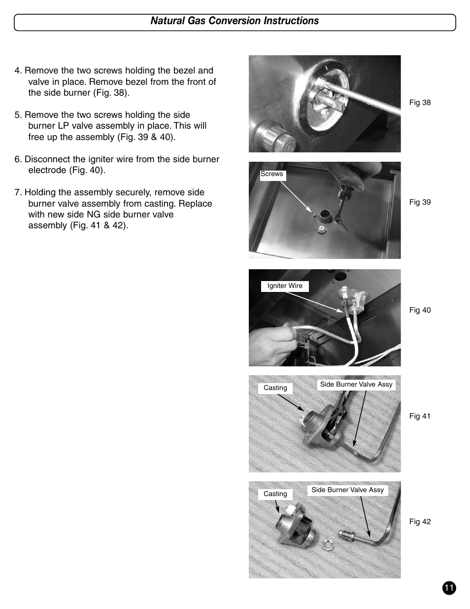Natural gas conversion instructions | Coleman 8200 Series User Manual | Page 11 / 16