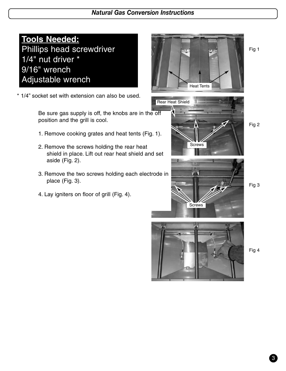 Natural gas conversion instructions | Coleman 8200 Series User Manual | Page 3 / 16