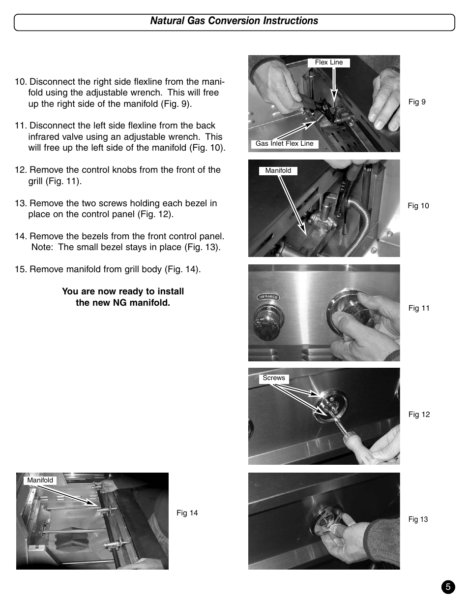 Natural gas conversion instructions | Coleman 8200 Series User Manual | Page 5 / 16