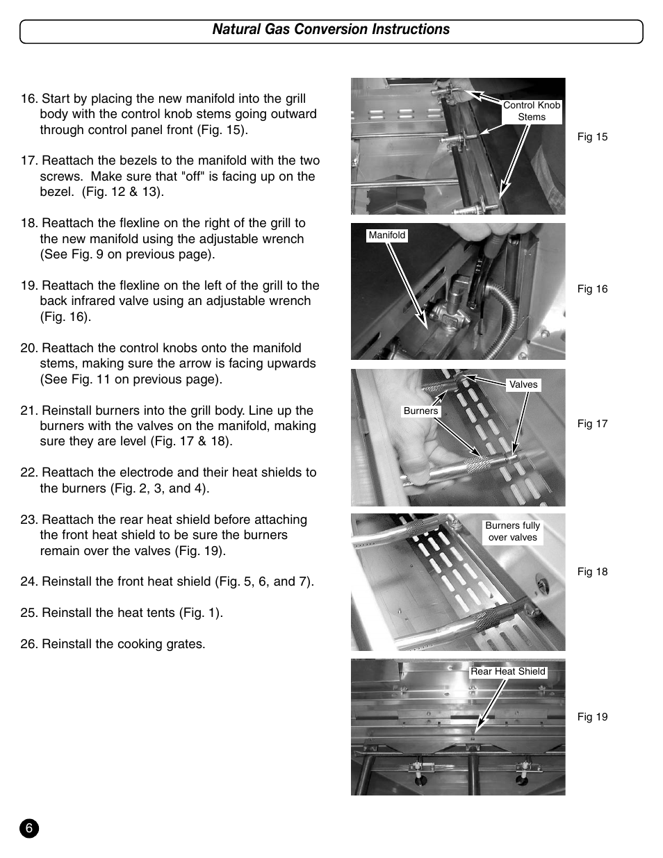 Natural gas conversion instructions | Coleman 8200 Series User Manual | Page 6 / 16