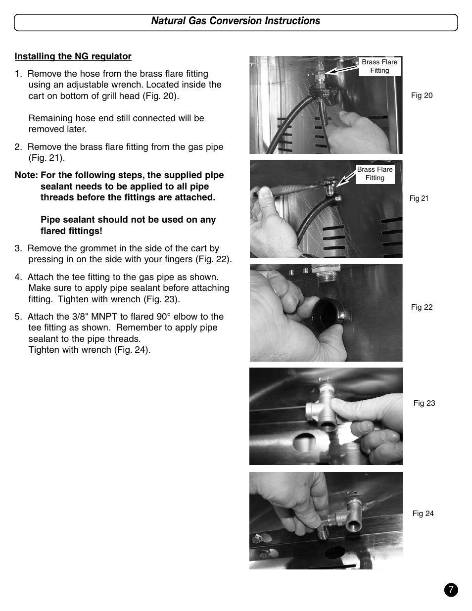 Natural gas conversion instructions | Coleman 8200 Series User Manual | Page 7 / 16
