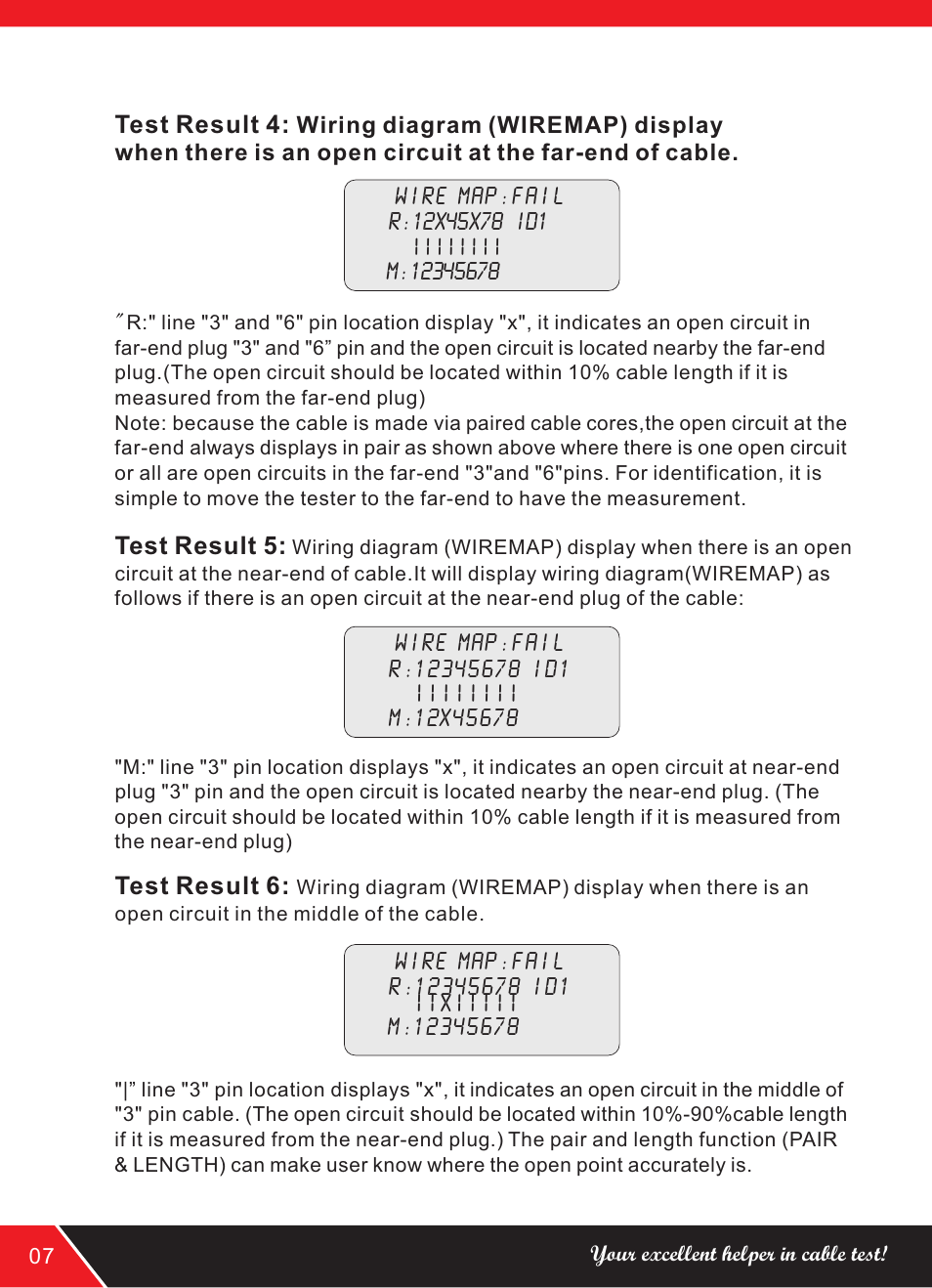 页 10, Test result 4, Test result 5 | Test result 6 | NOYAFA NF-8108 User Manual | Page 10 / 16