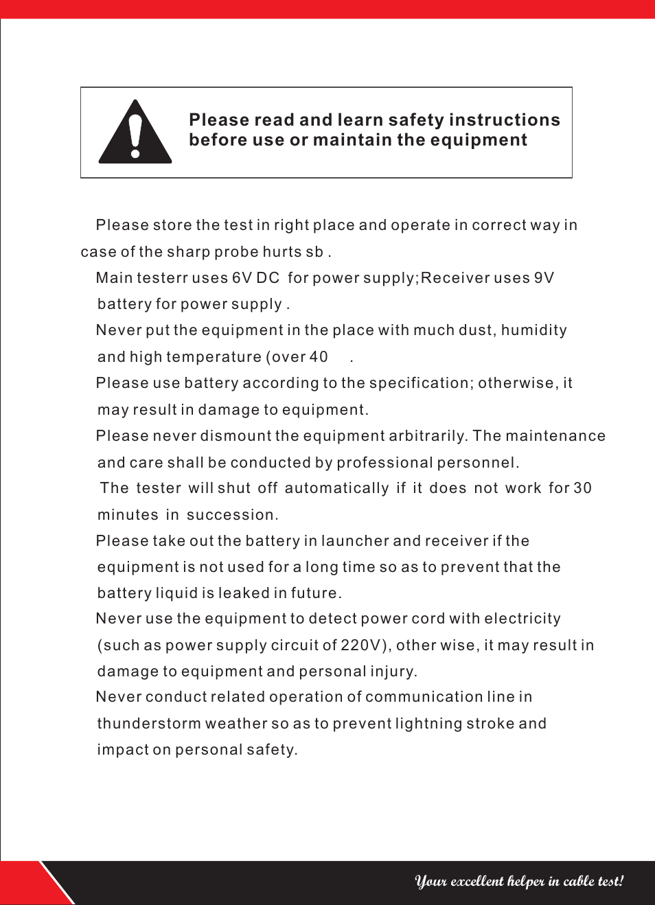 NOYAFA NF-8108 User Manual | Page 2 / 16