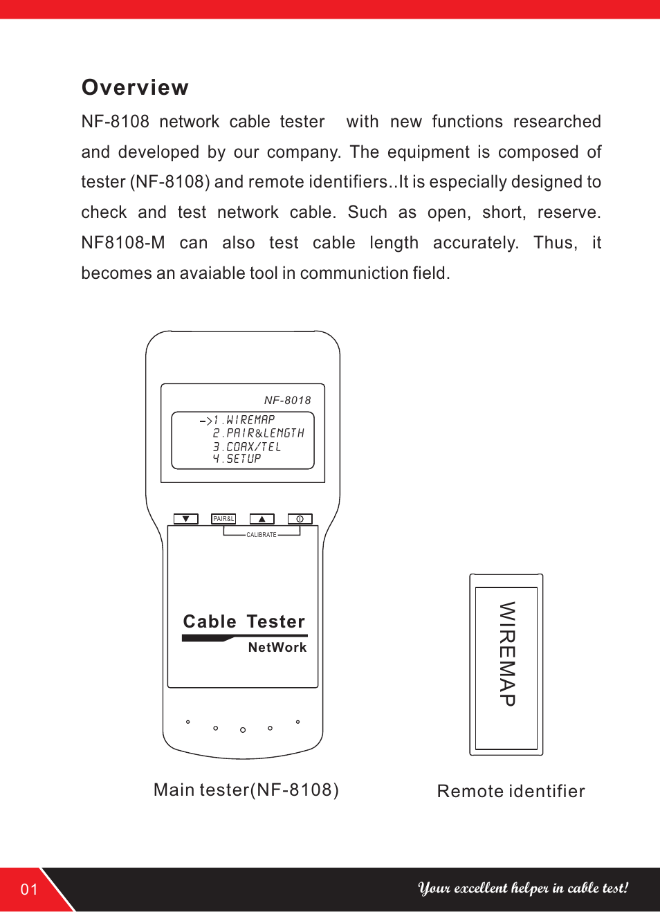 Overview | NOYAFA NF-8108 User Manual | Page 4 / 16