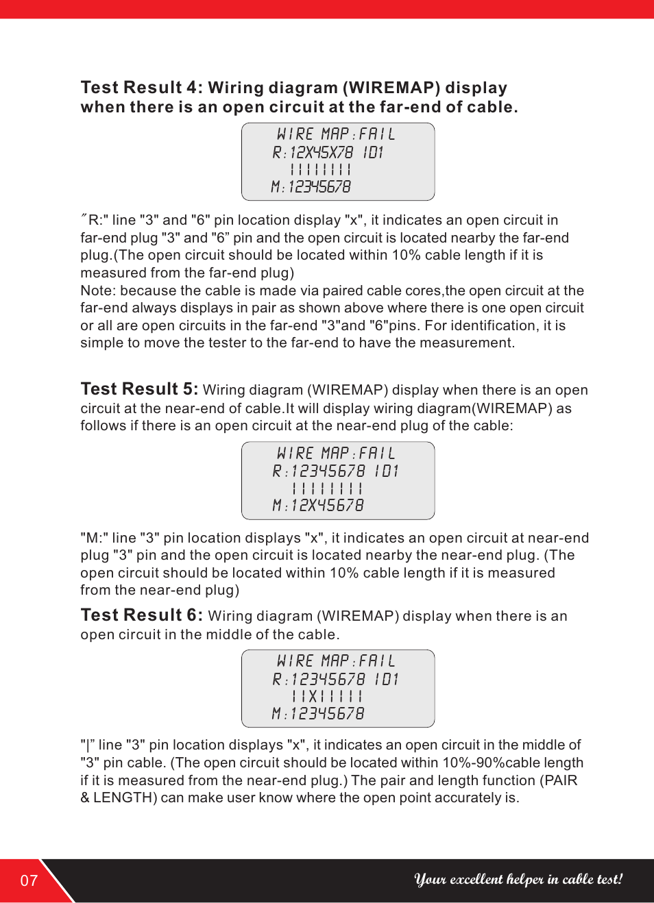 页 10, Test result 4, Test result 5 | Test result 6 | NOYAFA NF8108-M User Manual | Page 10 / 16