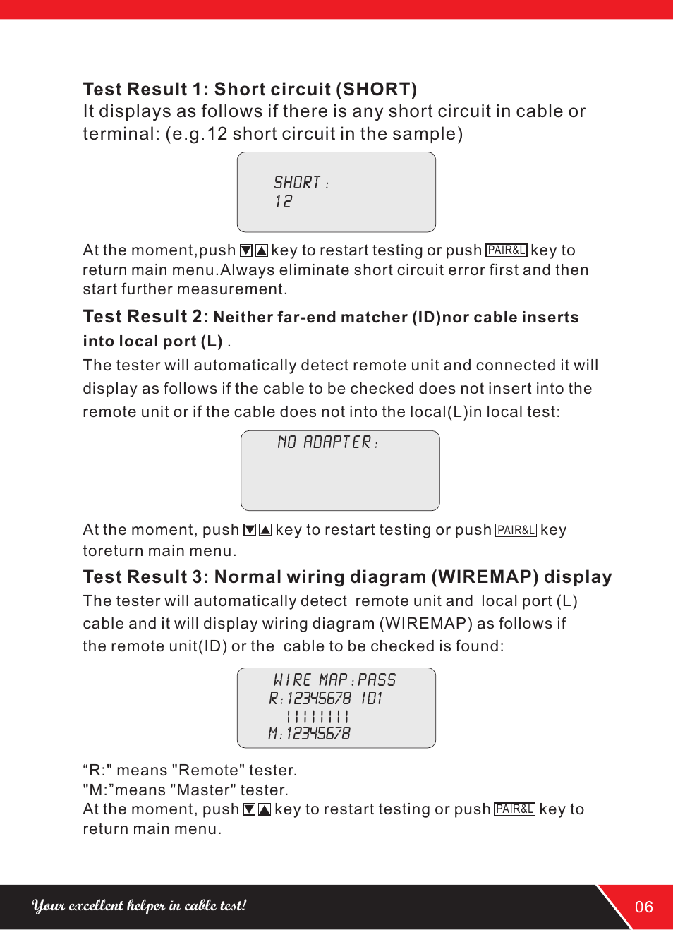 Test result 2 | NOYAFA NF8108-M User Manual | Page 9 / 16