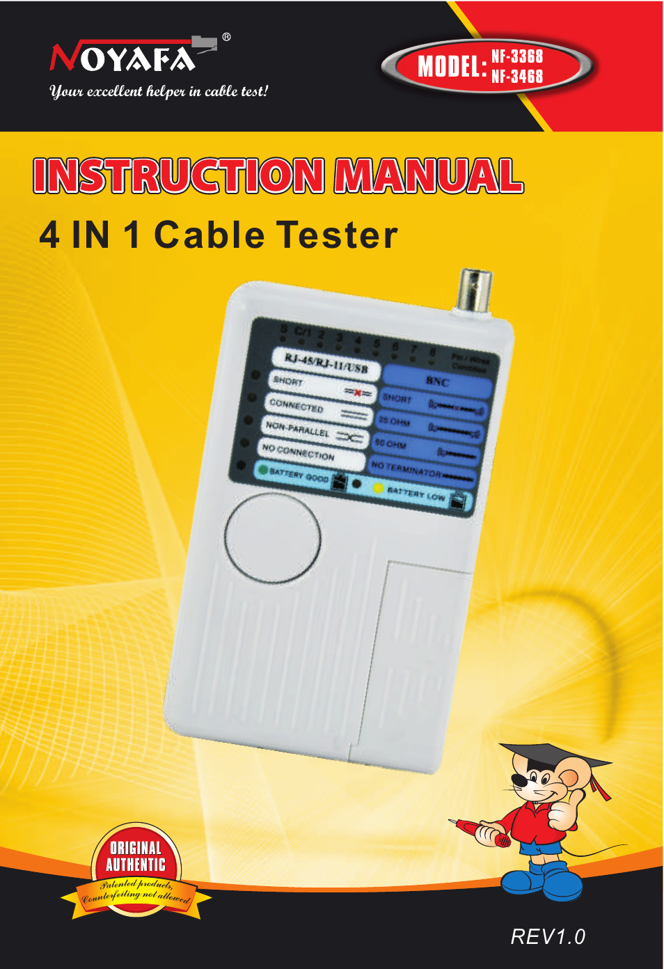 NOYAFA NF-3368 User Manual | 12 pages