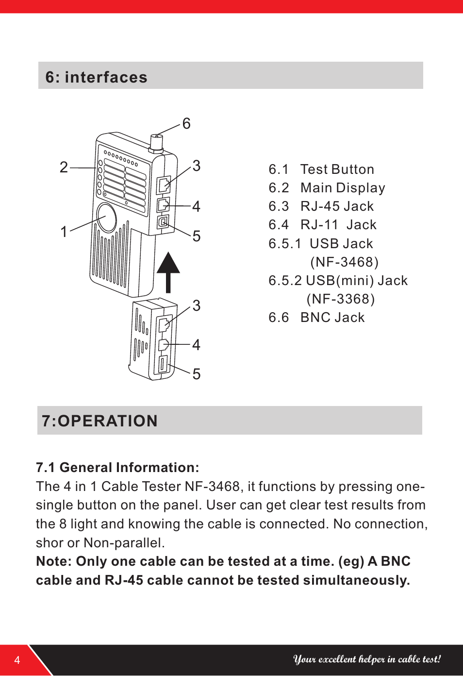 NOYAFA NF-3368 User Manual | Page 6 / 12