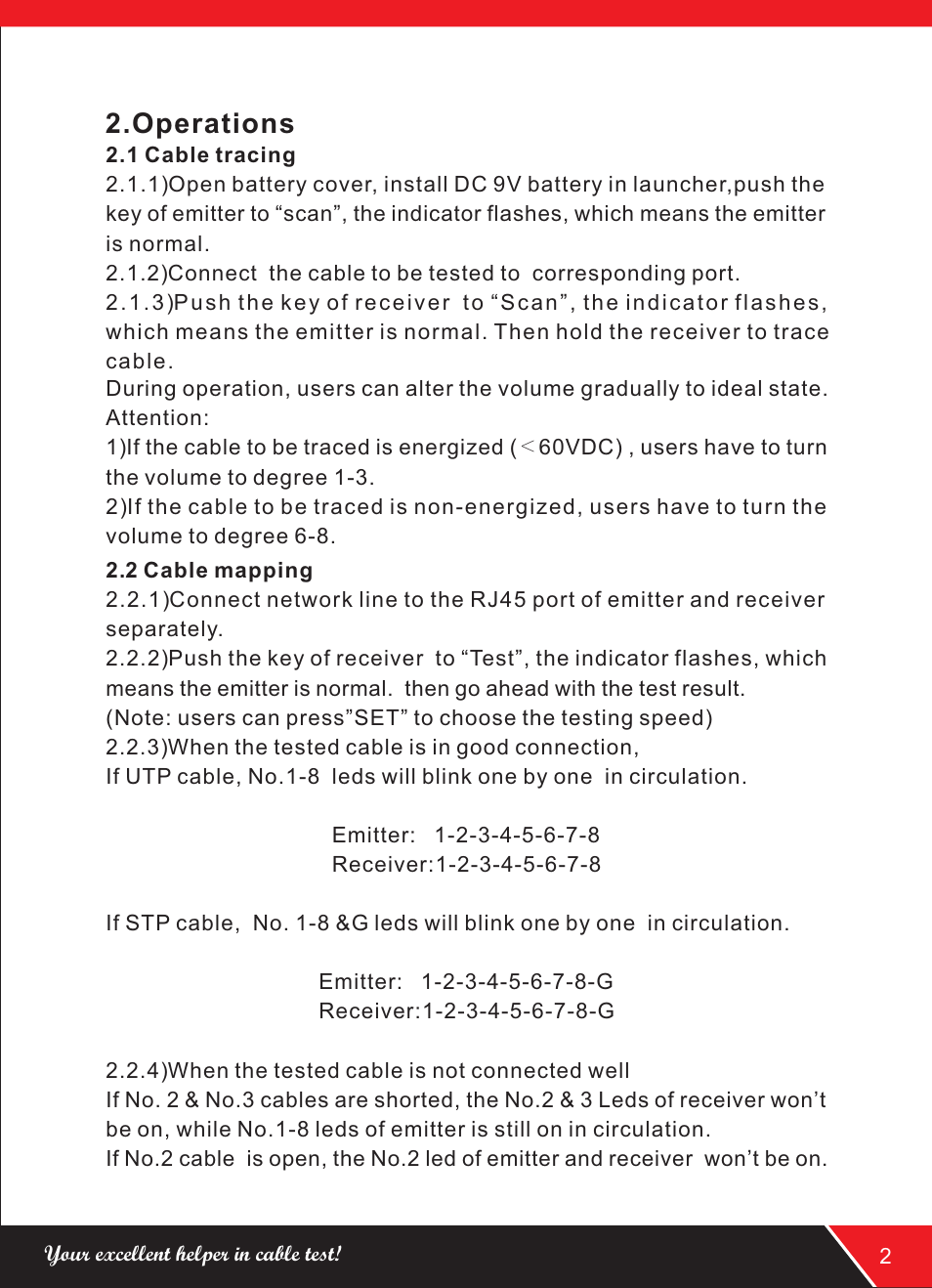 Operations | NOYAFA NF-268 User Manual | Page 5 / 12