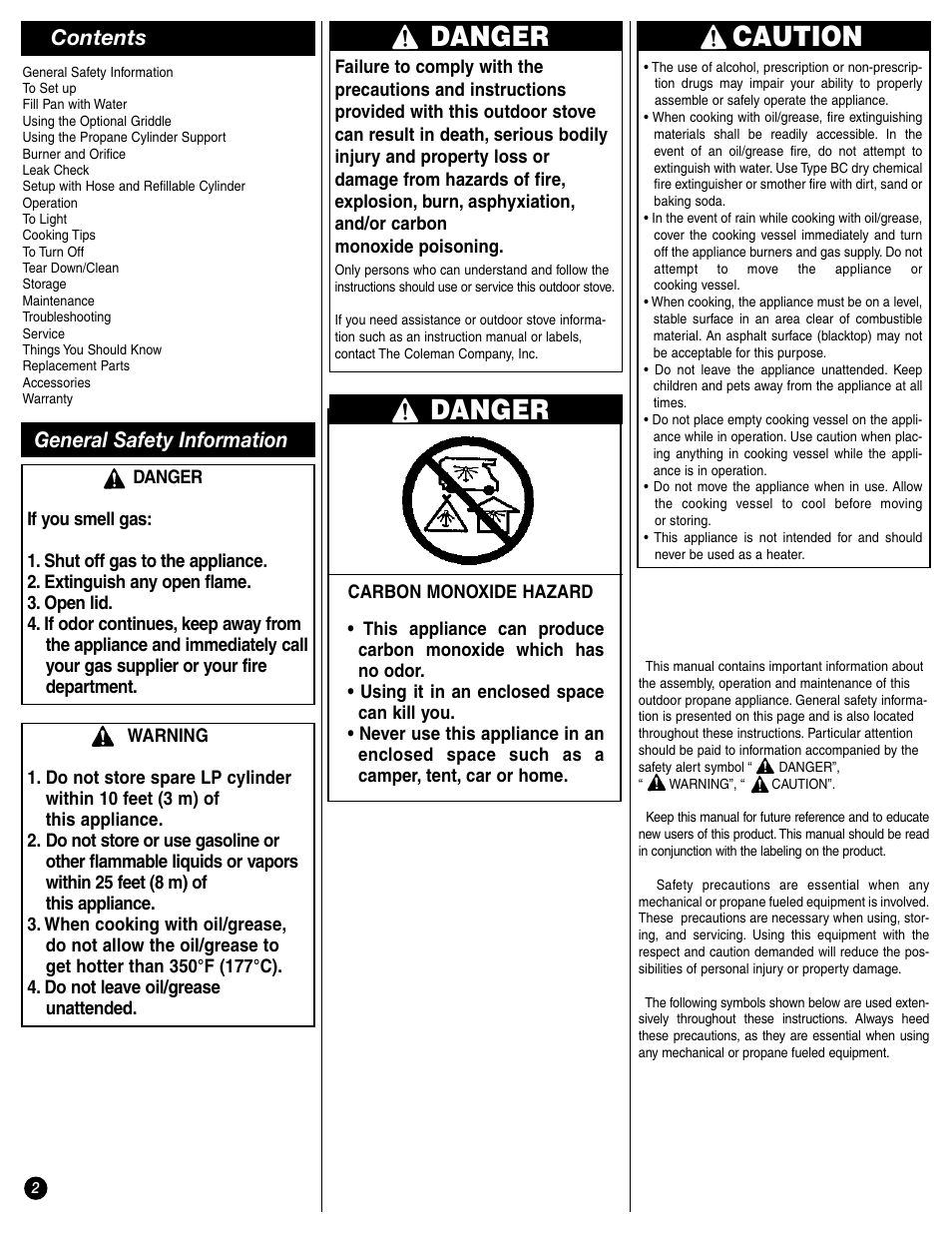 Coleman 9944-857 User Manual | Page 2 / 36