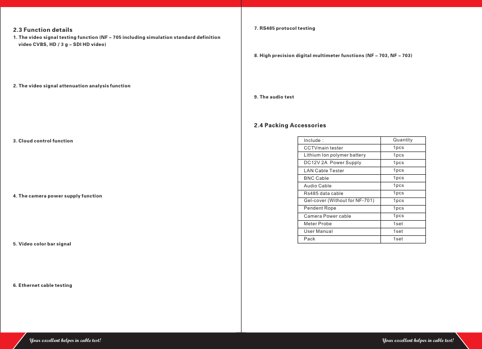 NOYAFA NF-701 User Manual | Page 4 / 12