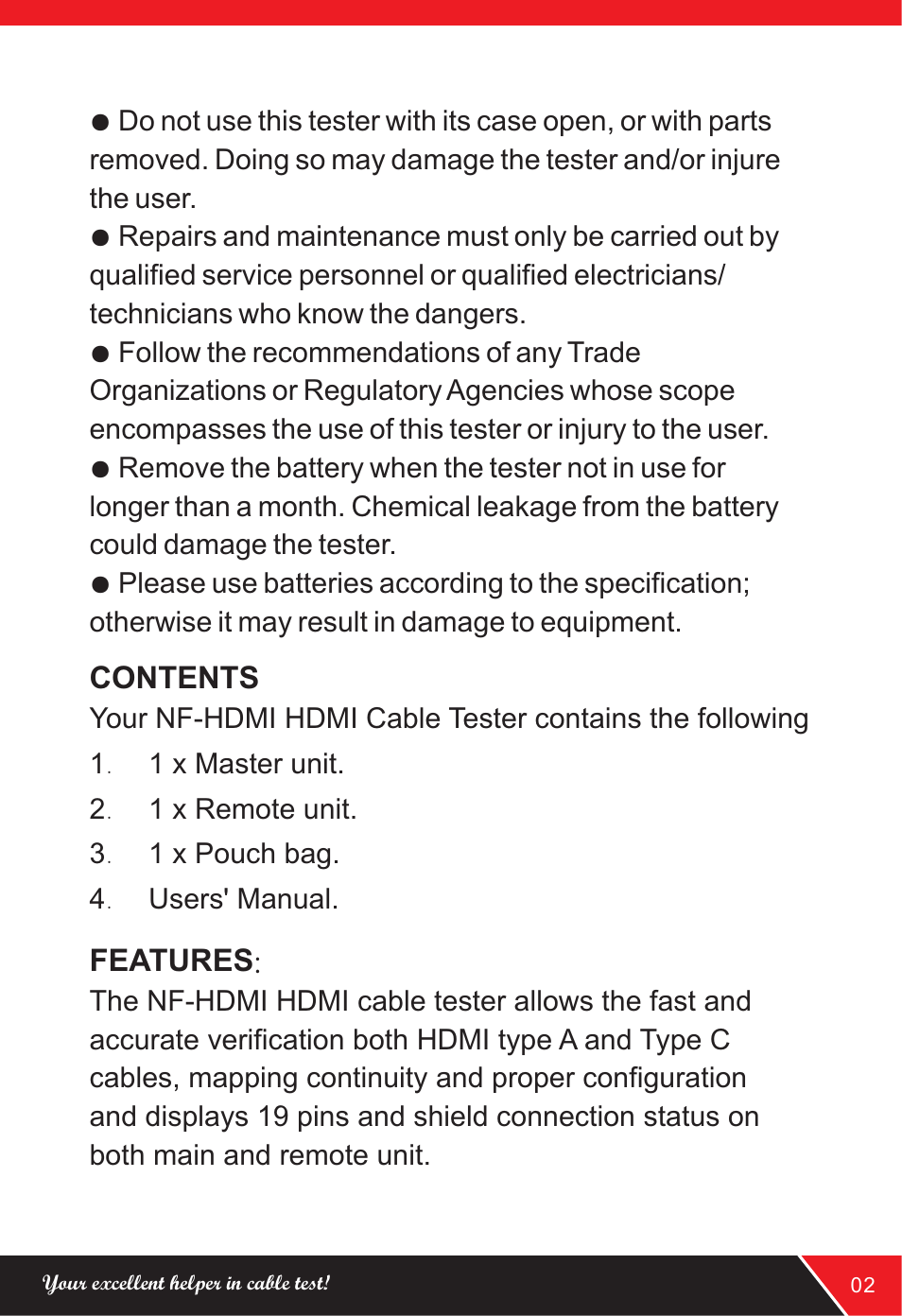 NOYAFA NF-HDMI User Manual | Page 3 / 16