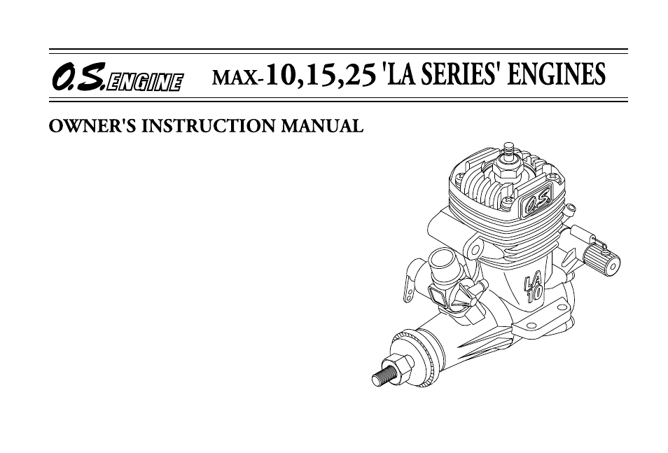 O.S. Engines 25LA User Manual | 38 pages