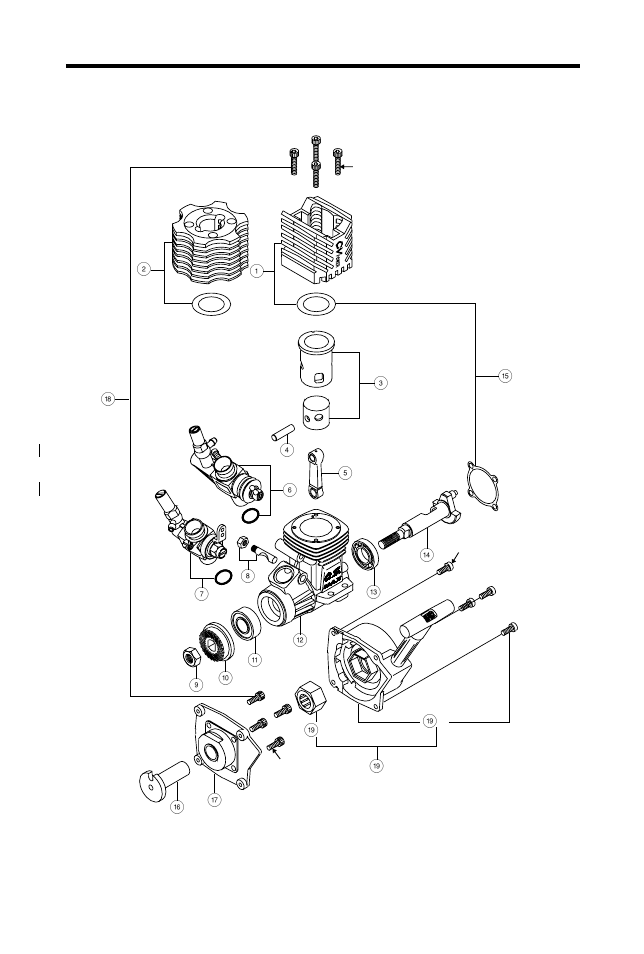 Max-12cv-x exploded view | O.S. Engines 12CV-X User Manual | Page 23 / 30