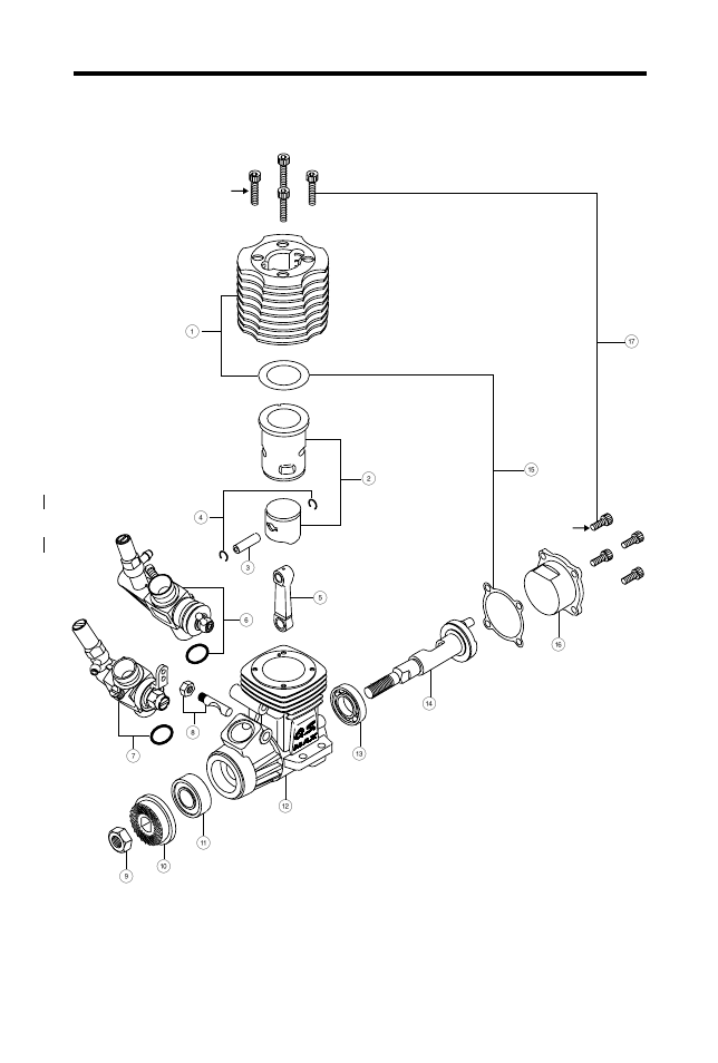 12cv-r exploded view | O.S. Engines 12CV-R (P) User Manual | Page 23 / 34