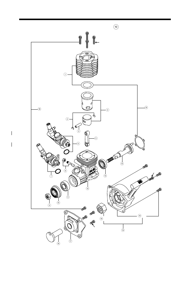 12cv-rx exploded view | O.S. Engines 12CV-R (P) User Manual | Page 25 / 34