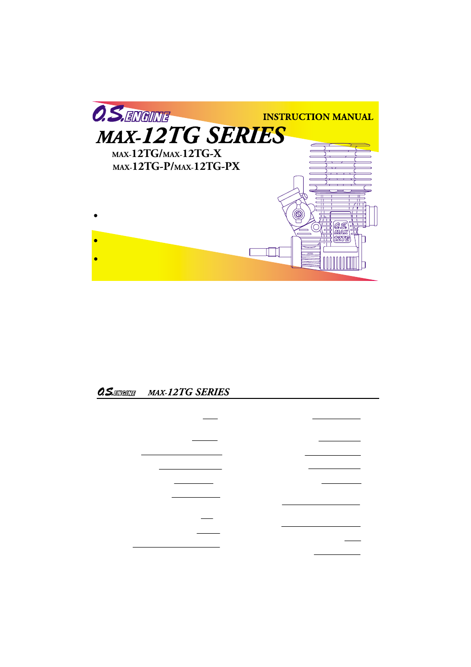 O.S. Engines 12TG-PX User Manual | 29 pages