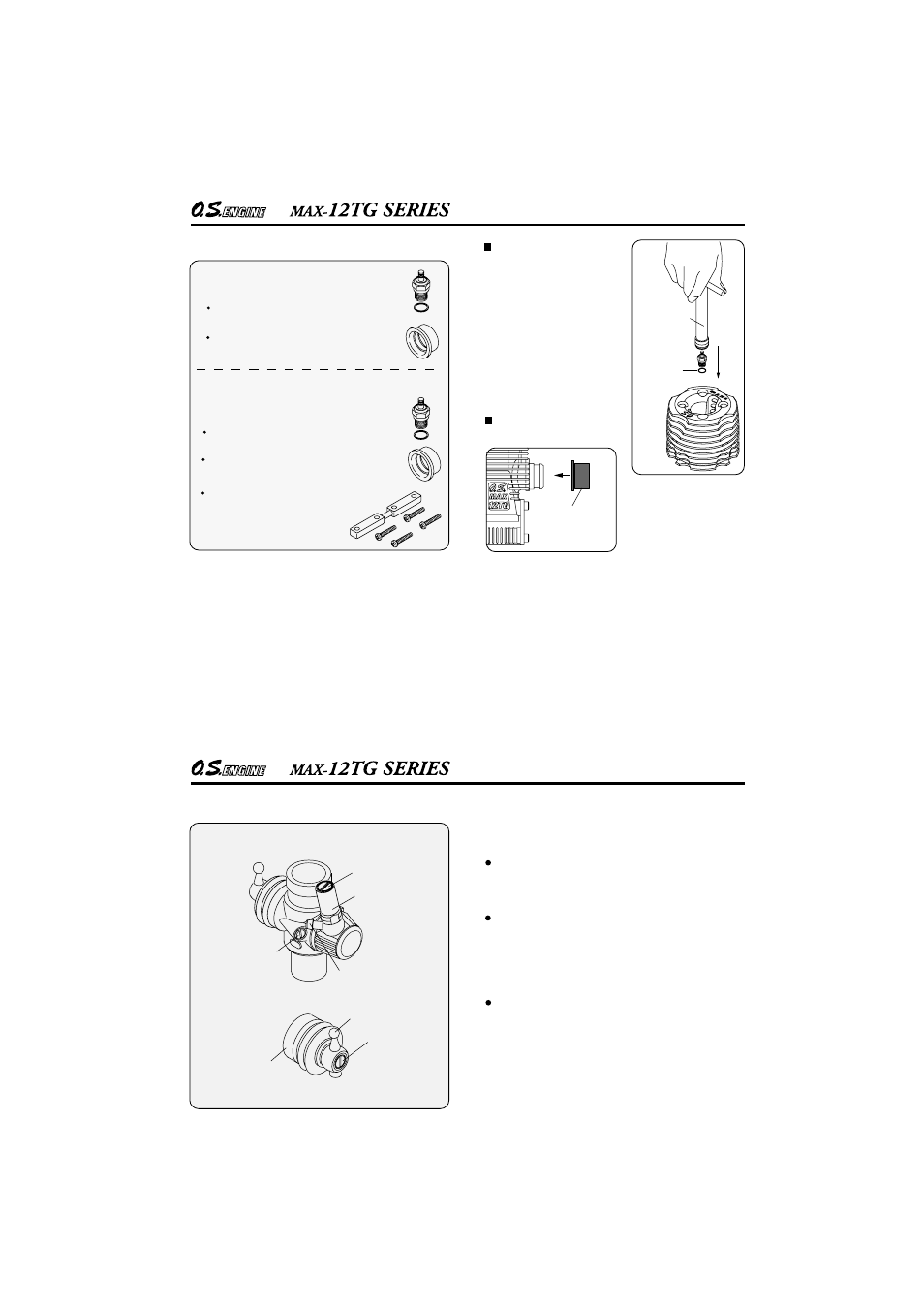 12tg, 12tg-p, 12tg-x | 12tg-px, Carburetor controls | O.S. Engines 12TG-PX User Manual | Page 7 / 29