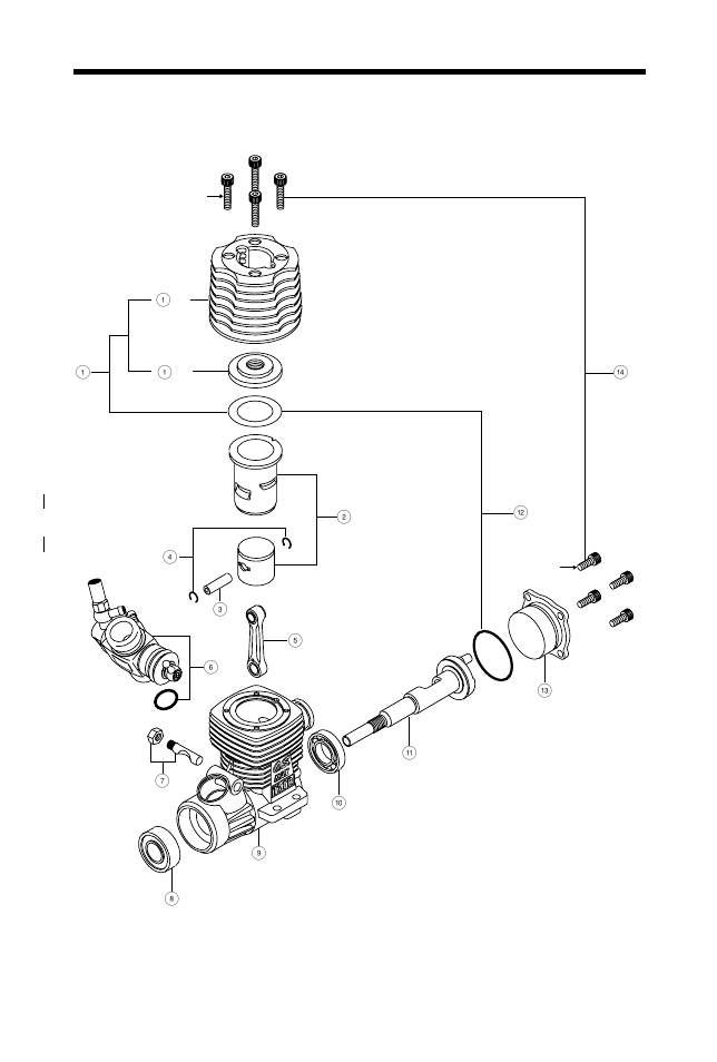 12tr(p) exploded view | O.S. Engines 12TR User Manual | Page 23 / 30