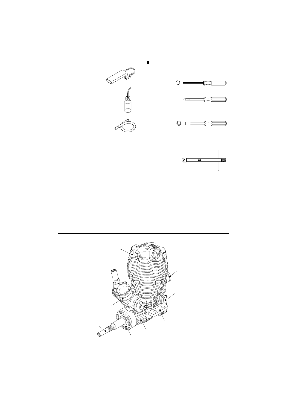 Basic engine parts, 12tz(p)-t3 | O.S. Engines 12TZ(P) User Manual | Page 6 / 21