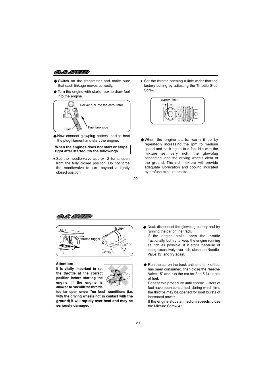 O.S. Engines 12XZ Speed Spec II User Manual | Page 11 / 20