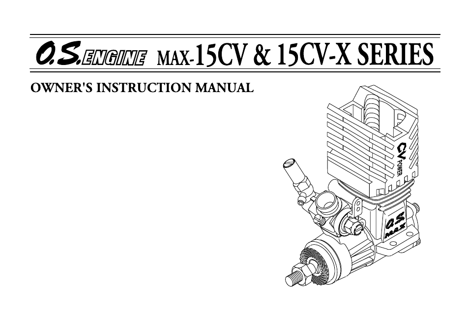 O.S. Engines 15CV-X User Manual | 30 pages