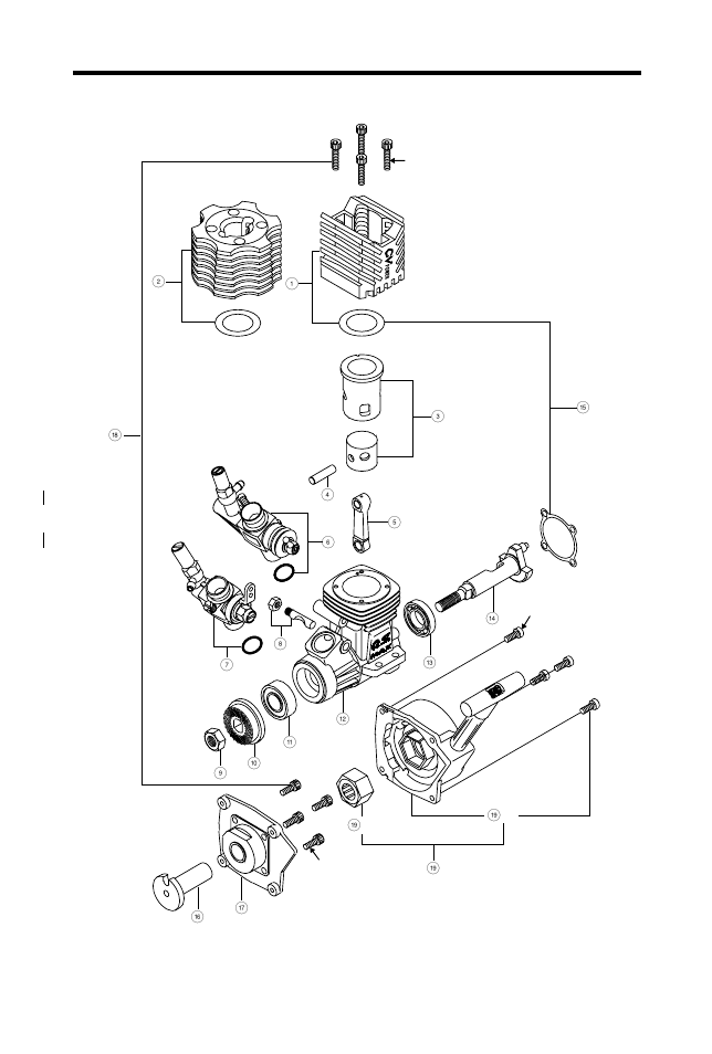 Max-15cv-x exploded view | O.S. Engines 15CV-X User Manual | Page 23 / 30