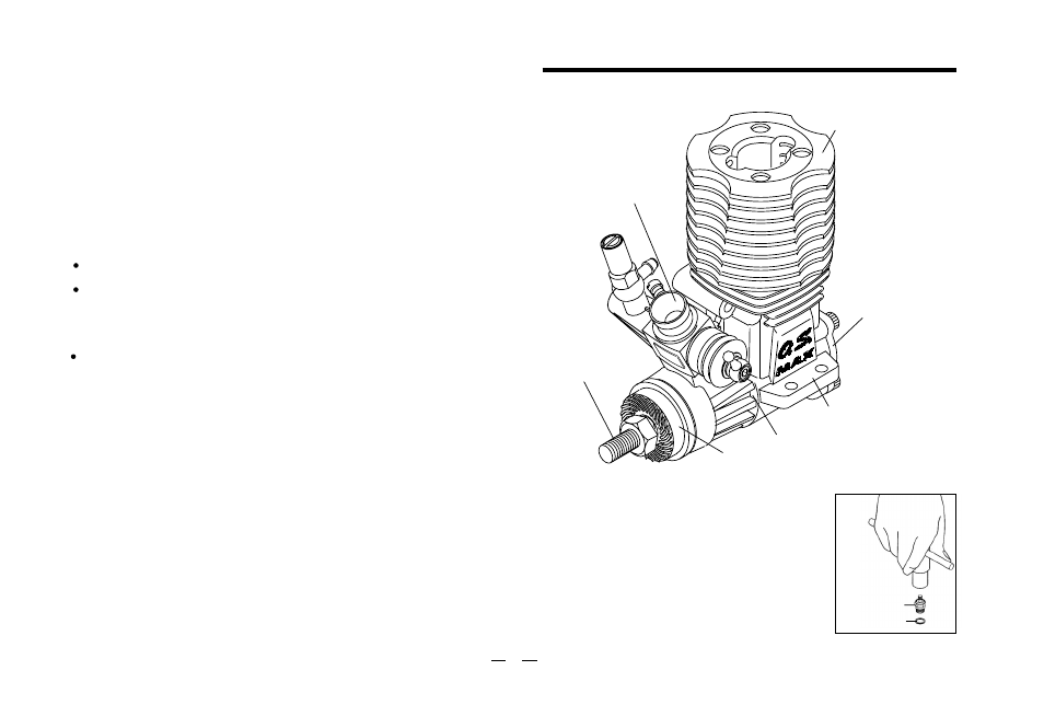 Basic engine parts, Installing the glowplug | O.S. Engines 15CV-RX User Manual | Page 7 / 34