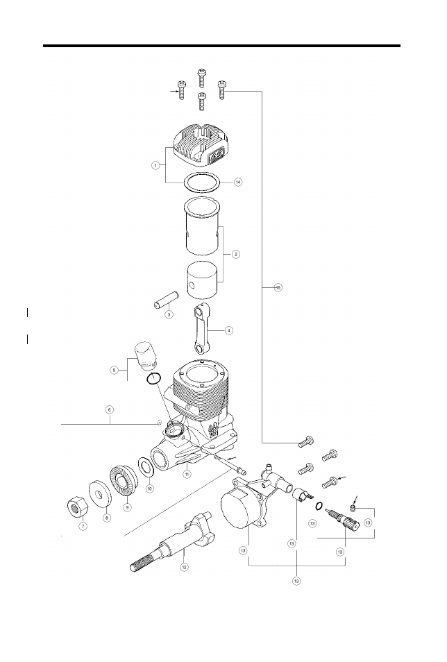 15/25la-s), Exploded view | O.S. Engines 46LA-S User Manual | Page 25 / 32