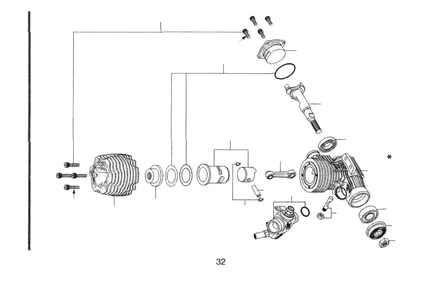 Max-18tz- t engin e explode d view | O.S. Engines 18TZ(S)-T User Manual | Page 33 / 56