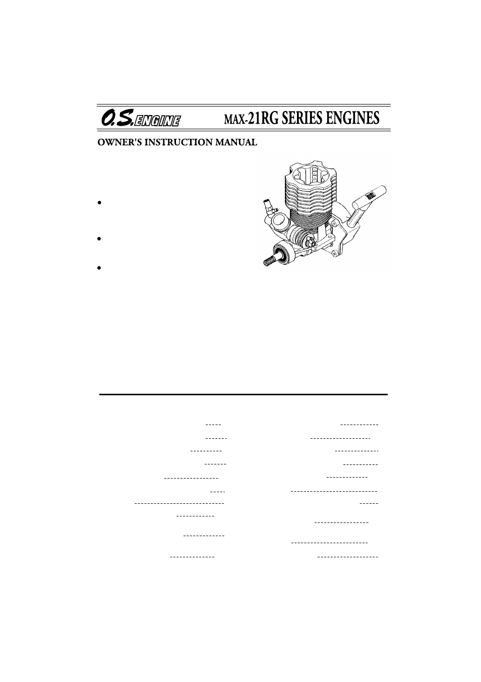 O.S. Engines 21RG-X User Manual | 16 pages