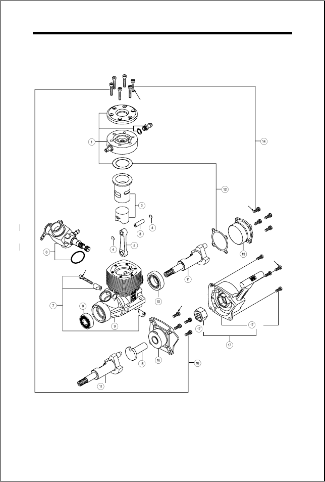 Max-21rg-m/mx exploded view | O.S. Engines 21RG-MX User Manual | Page 23 / 30