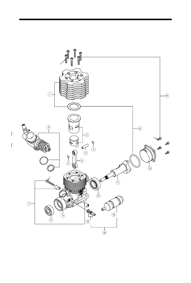 Exploded view | O.S. Engines 21RZ-R (P) User Manual | Page 21 / 26