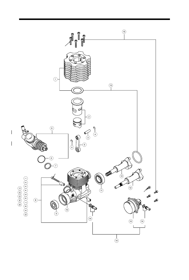 Exploded view | O.S. Engines 21RZ-V01B (P) User Manual | Page 23 / 28