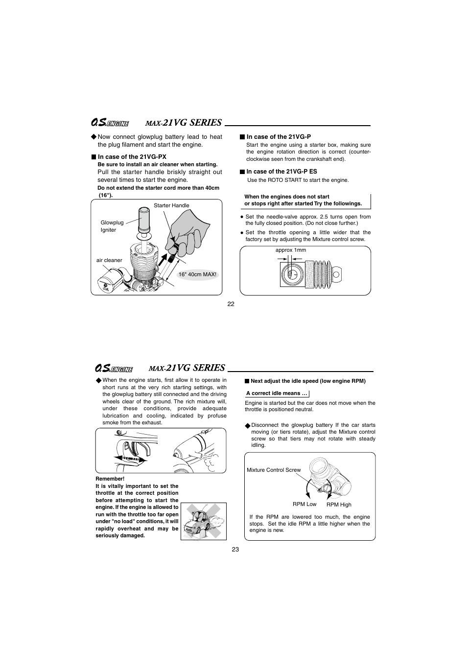 O.S. Engines 21VG-PX User Manual | Page 12 / 25
