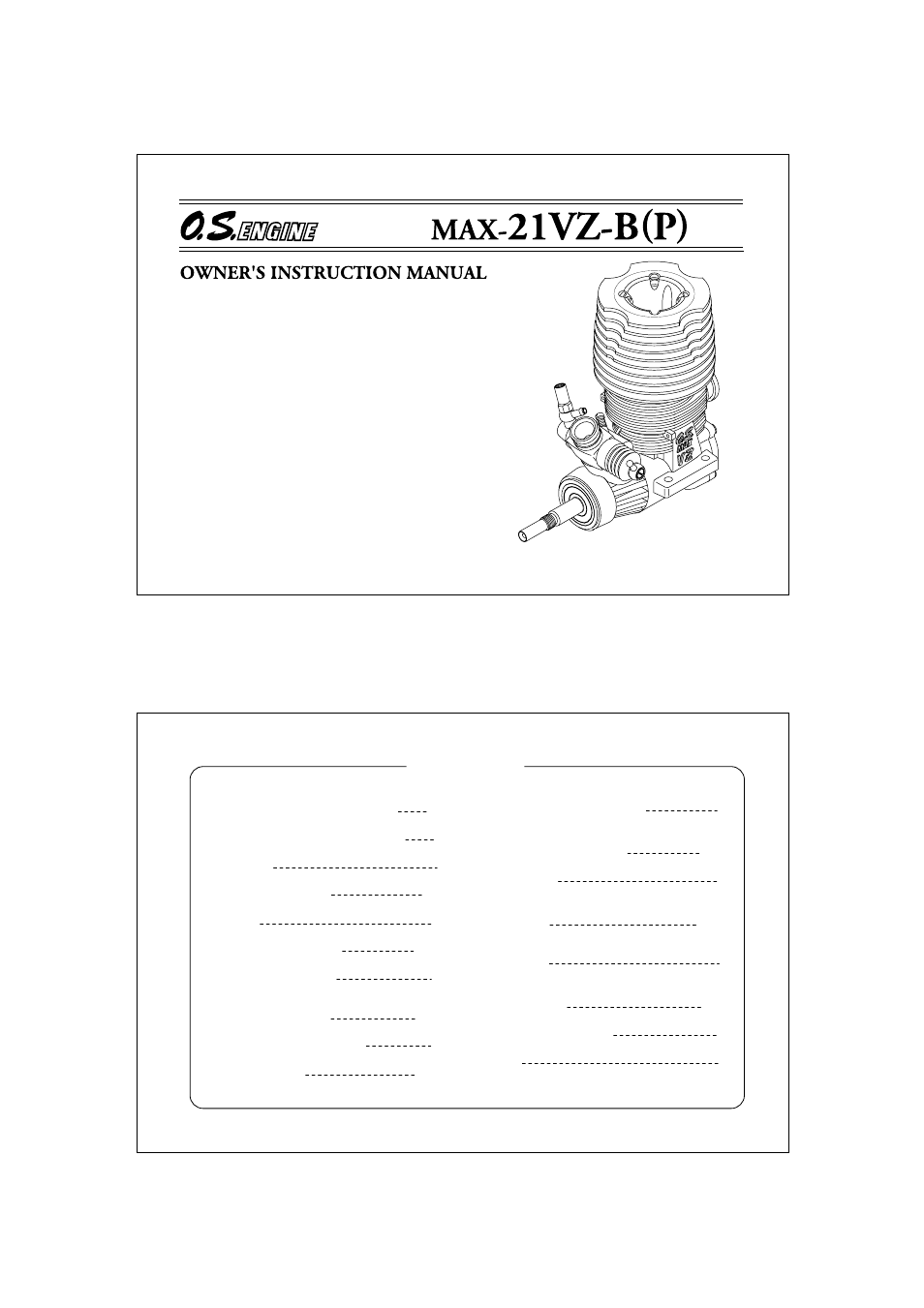 O.S. Engines 21VZ-B User Manual | 14 pages