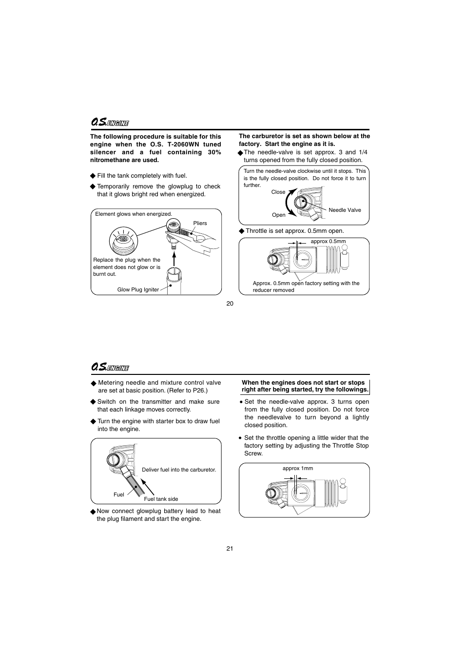O.S. Engines 21XZ-B User Manual | Page 11 / 21