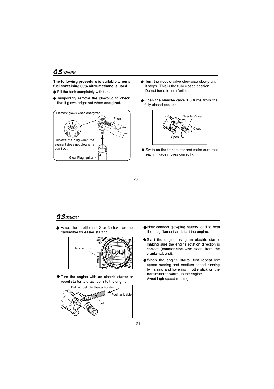 O.S. Engines 21XZ-M User Manual | Page 11 / 20