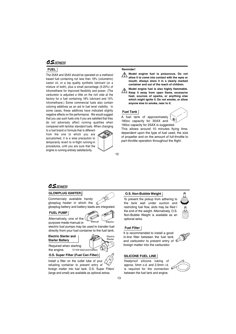 O.S. Engines 35AX User Manual | Page 7 / 26