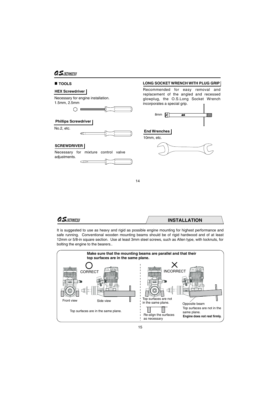 Installation | O.S. Engines 35AX User Manual | Page 8 / 26